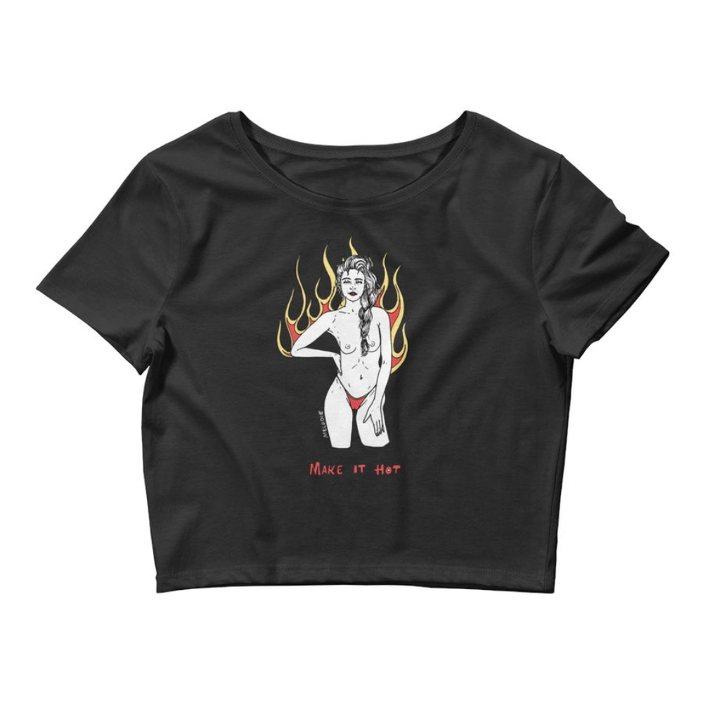 Melodie Perrault "Make It Hot" Crop Top Size Large